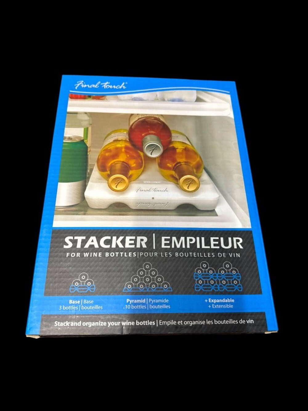 The Final Touch Wine Bottle Stacker BPA-free New in Box